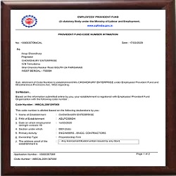 Sample PF Certificate